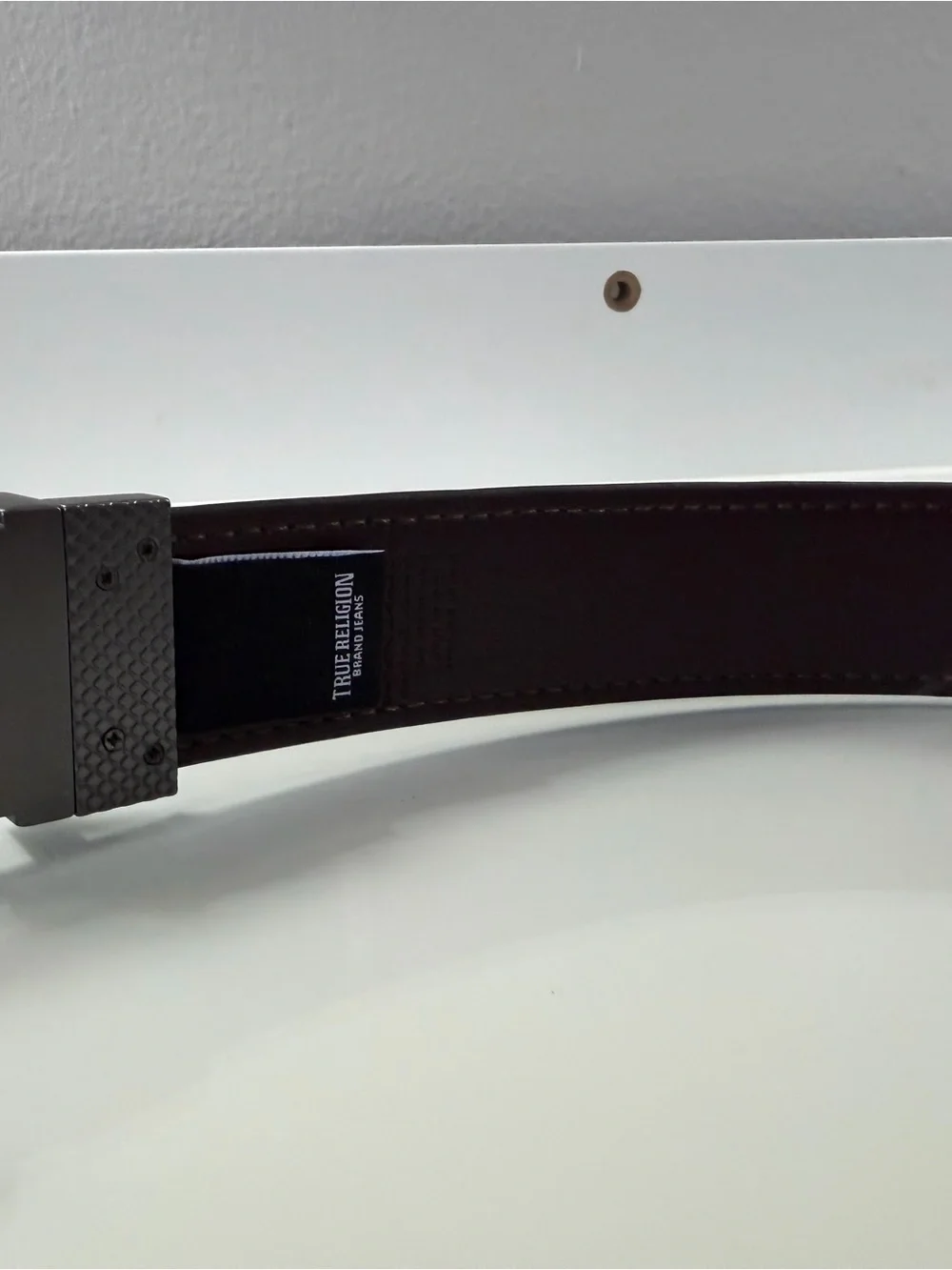 Men's True Religion Black/Brown Leather Belt Reversible Size 34